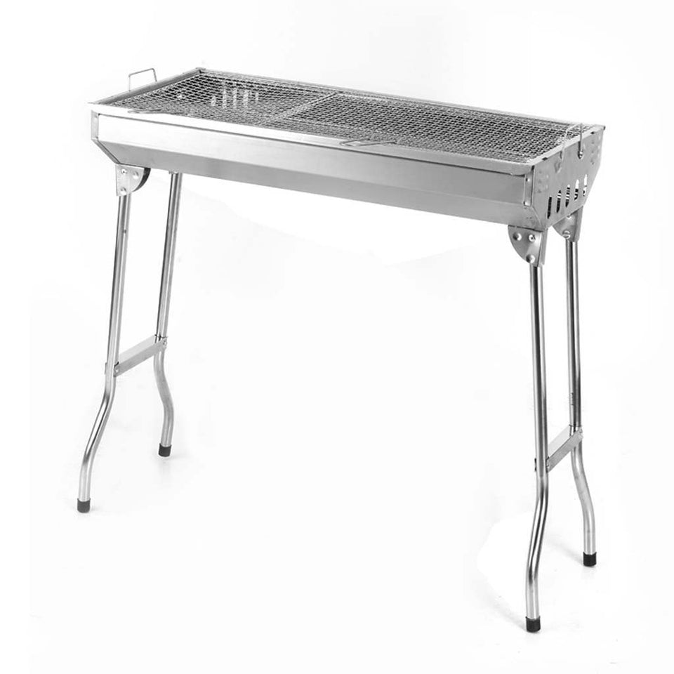 Parrillas y Asadores Barbacoa Portable Gril, Herramienta De Cocinar Al Aire Libre Del Acero Inoxidable Del Carbón De Leña Que Acampa, Barbacoa Portátil Del Carbón De Leña ( tamaño : 68*30*71 )