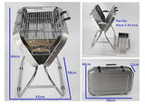 Asador Portafolio de Acero Inoxidable