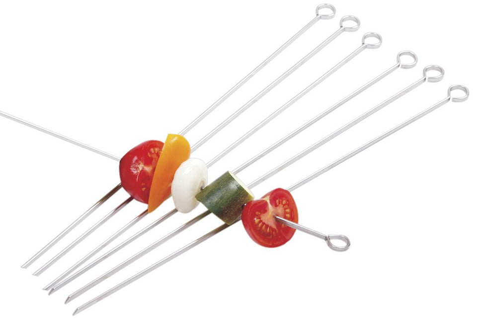 Norpro pinchos de acero inoxidable, juego de 6, Plateado, 14 pulgadas, 1