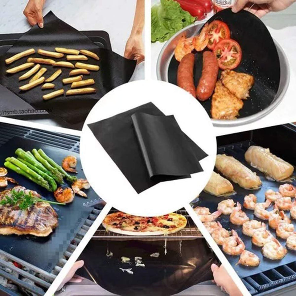 Tapete Parrilla Barbacoa, Dasnir Estera de Parrilla barbacoa para Hornear con Gas, Carbón Horno y Barbacoas Eléctricas, Seguro BBQ Grill Mat Parrilla Mat