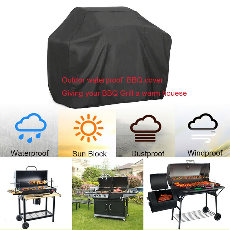 Cubierta De La Parrilla Del BBQ, FLR 74 Pulgadas Impermeabilizan Negro Peso ligero Resistentes Parrilla Del BBQ Cubiertas Para Holanda Weber, Brinkmann,Jenn Air & Char Broil