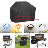 Cubierta De La Parrilla Del BBQ, FLR 74 Pulgadas Impermeabilizan Negro Peso ligero Resistentes Parrilla Del BBQ Cubiertas Para Holanda Weber, Brinkmann,Jenn Air & Char Broil