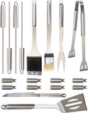 18 piezas BBQ Tool Set – Heavy Duty – Acero inoxidable – Incluye Funda de almacenamiento – por Utopia Home