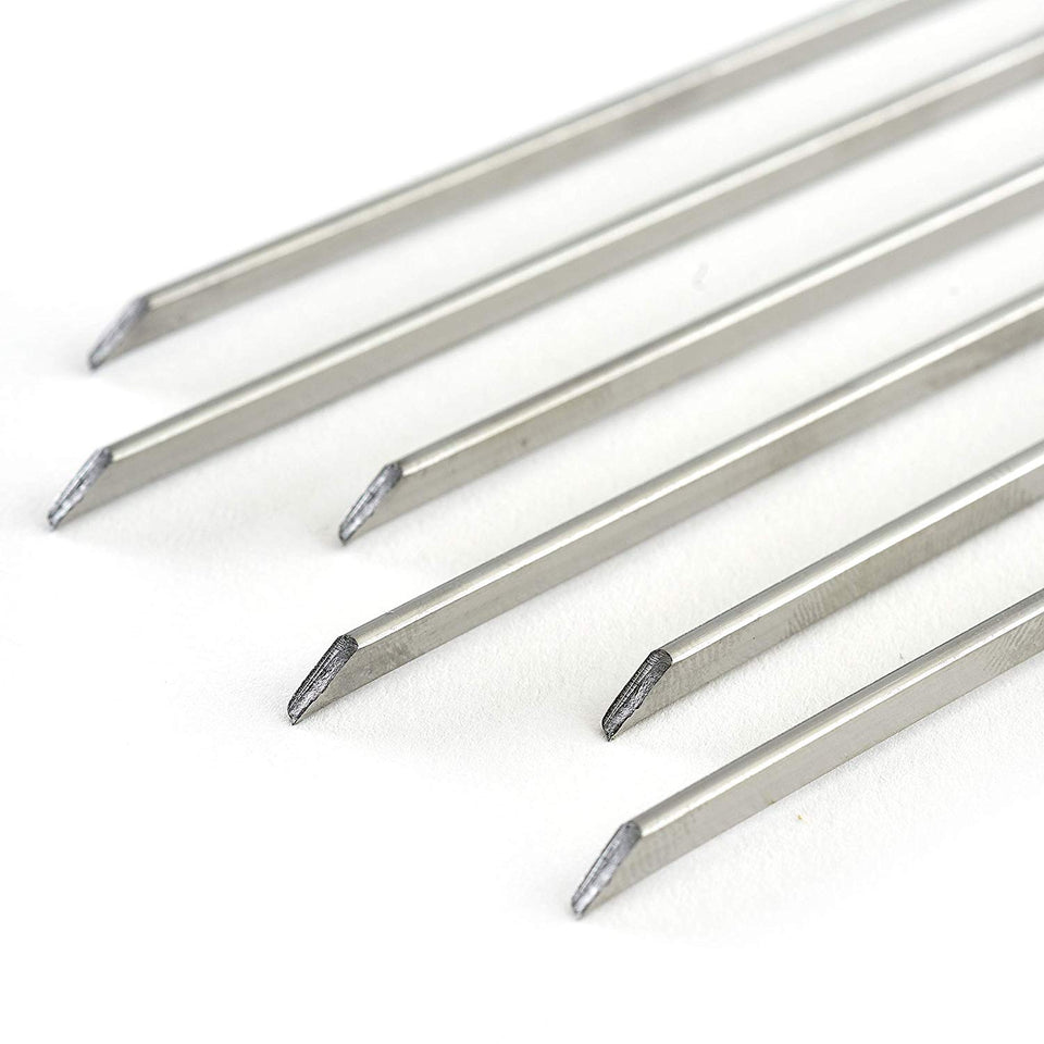 Norpro pinchos de acero inoxidable, juego de 6, Plateado, 14 pulgadas, 1