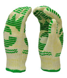 G & F Best of Heat Resistant Oven Gloves withstand extreme heat, flexibale 5 finger oven mitt for Grill, cooking and fireplace. (Pair large fits most hands)