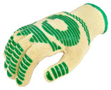 G & F Best of Heat Resistant Oven Gloves withstand extreme heat, flexibale 5 finger oven mitt for Grill, cooking and fireplace. (Pair large fits most hands)