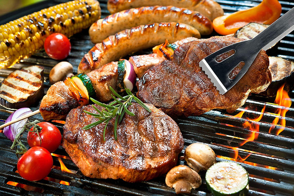 18 piezas BBQ Tool Set – Heavy Duty – Acero inoxidable – Incluye Funda de almacenamiento – por Utopia Home